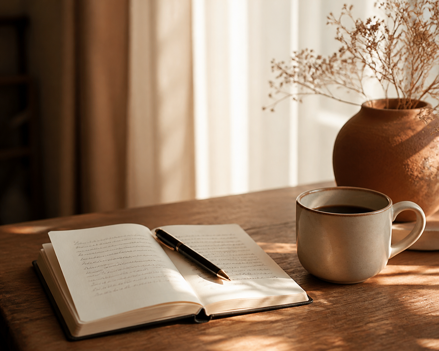 Llibreta oberta amb cafè i llum matinal: donar context a la desregulació emocional