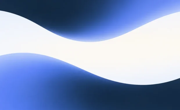 Composició abstracta en blau marí i crema amb dues línies corbes suaus que s'acosten sense arribar a tocar-se, deixant entre elles un espai lluminós: imatge de portada sobre la diferència de desig a la parella